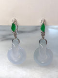 Icy Jade Double Loops Earrings
