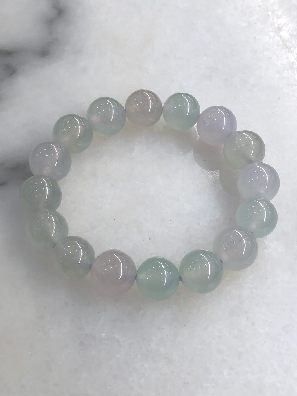 Icy Multi Colours Jade Beads Necklace and Bracelet