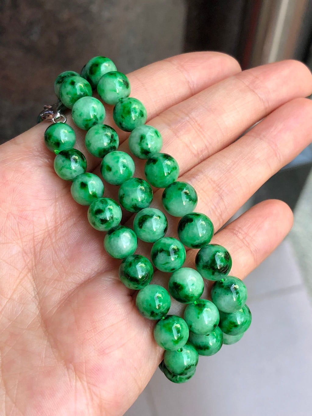 Green Jade Beads Necklace