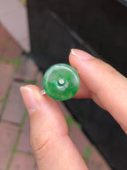 Icy Green Safety Coin Ring
