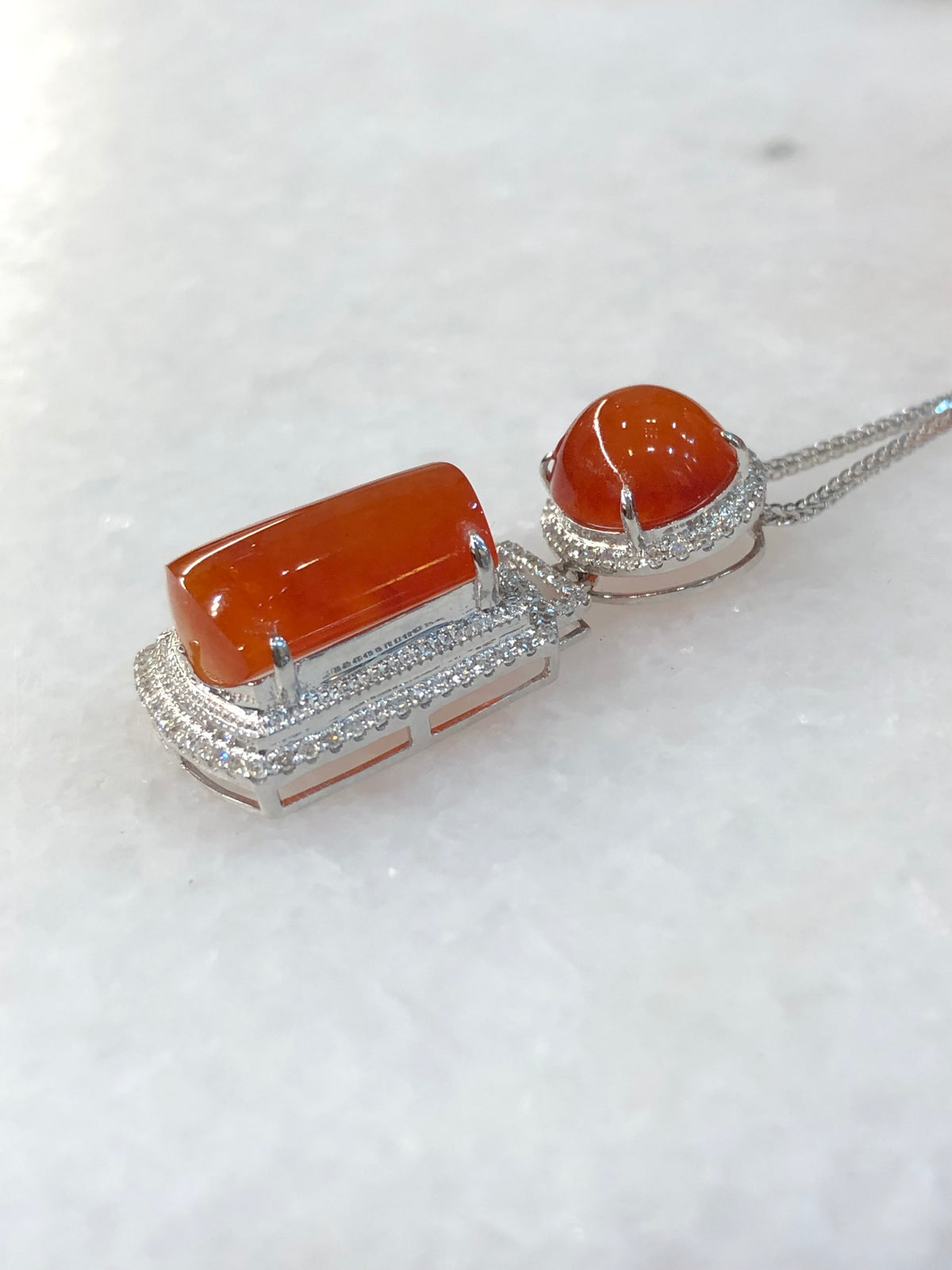 Icy Red Jadeite Pendant