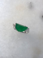 Natural Type A Green Faceted Jadeite Ring | ClassicJade Singapore