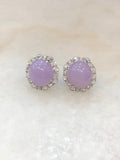Lavender Jade Cabochons Earrings