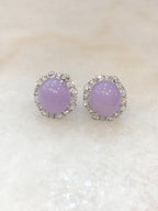 Lavender Jade Cabochons Earrings