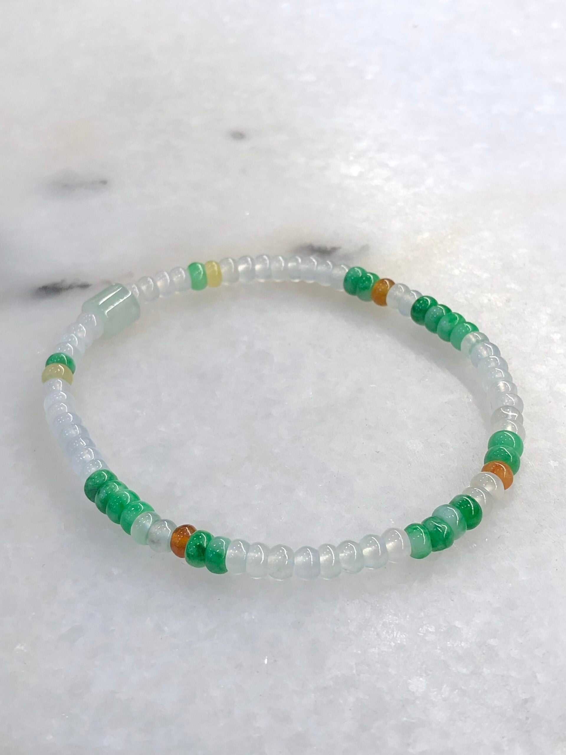 Icy Multi Colours Jade Bracelet
