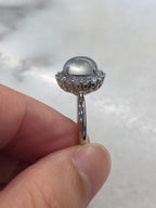 Icy Jade Cabochon Ring (Glassy Variety)