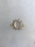 Icy Jade Cabochon Ring (Glassy Variety)