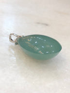 Bluish Green Jade Dewdrop Pendant
