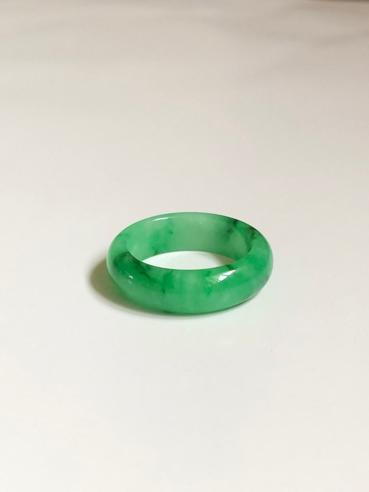 Green Jade Hololith Ring
