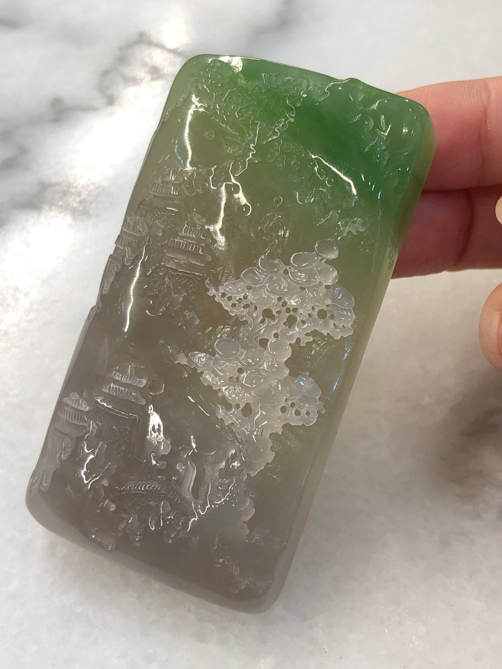 Nephrite Jade Scenery Pendant