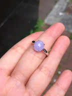 Lavender Jade Cabochon Ring