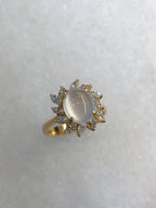 Icy Jade Cabochon Ring (Glassy Variety)