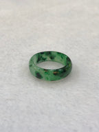 Green Jade Hololith Ring