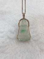 Icy Green Jade Guan Yin Pendant