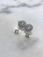 Icy Jade Cabochons Earrings (Glassy Variety)