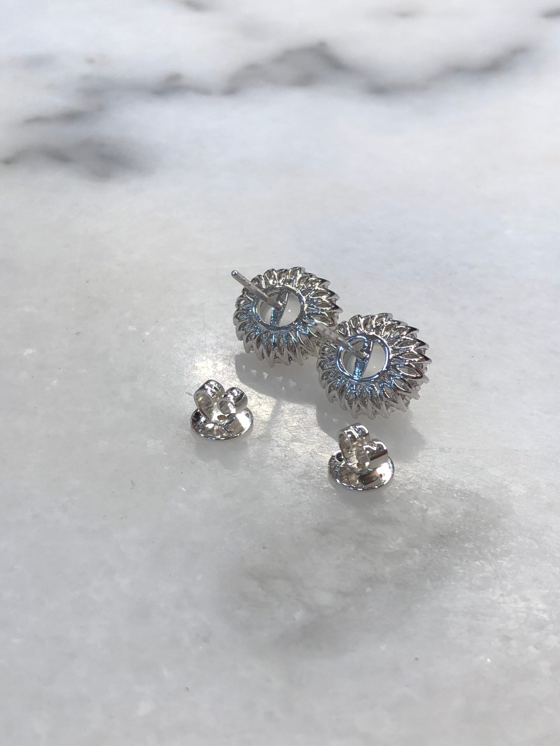 Icy Jade Cabochons Earrings (Glassy Variety)