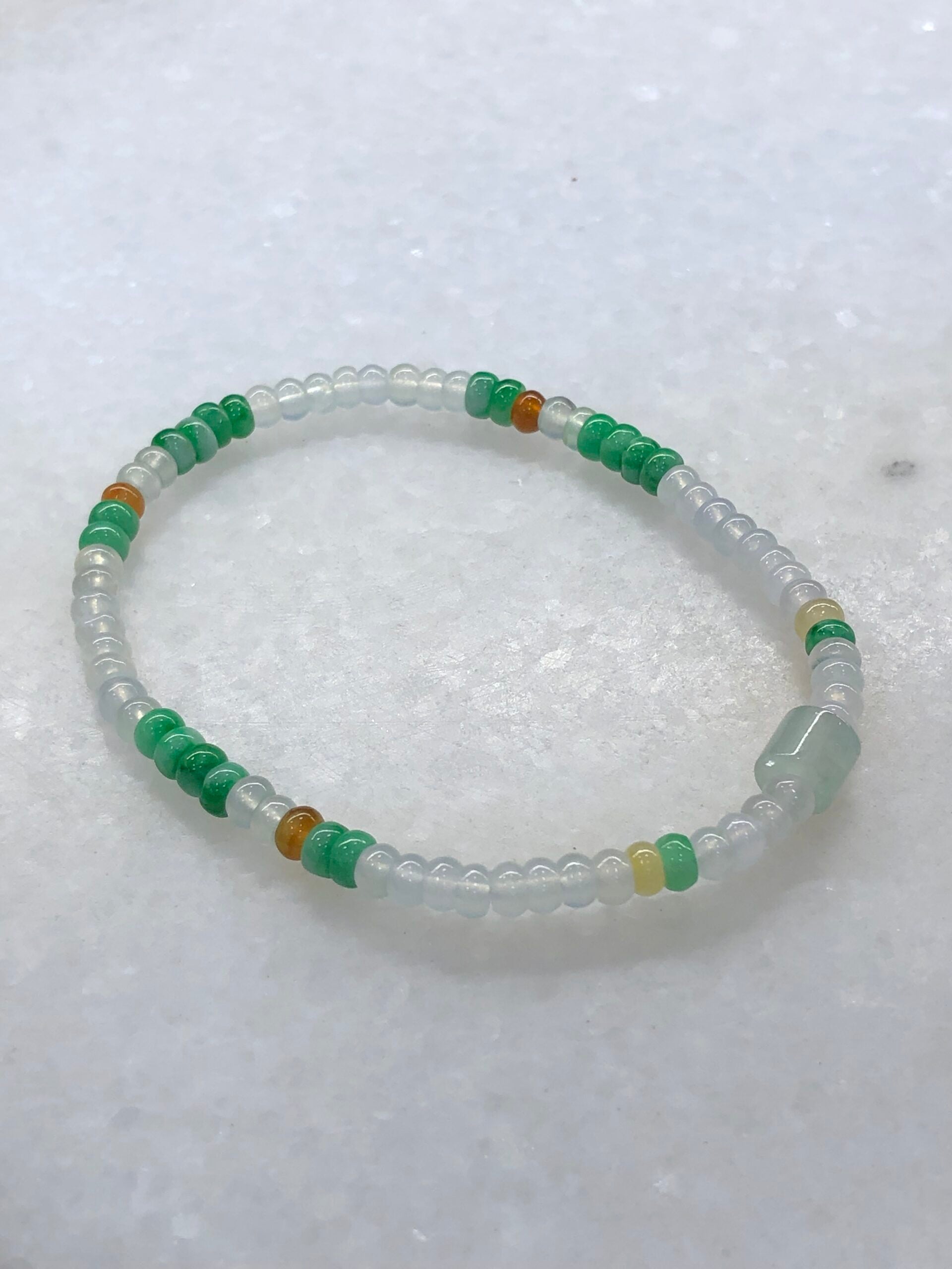Icy Multi Colours Jade Bracelet