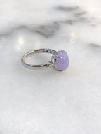 Lavender Jade Cabochon Ring