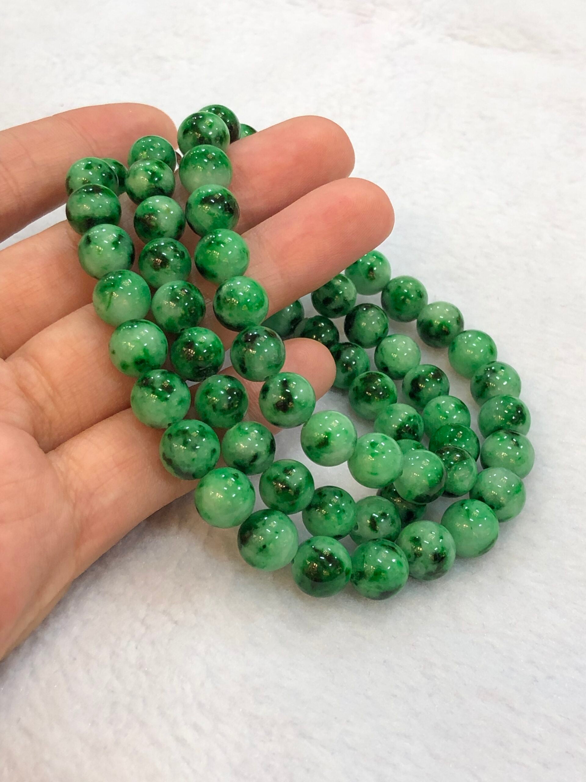 Green Jade Beads Necklace