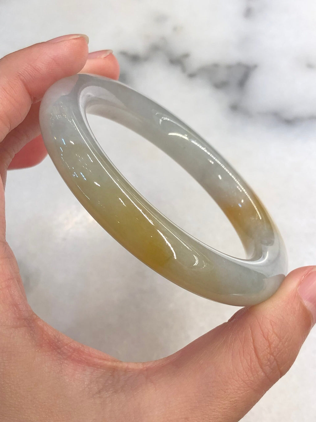 Honey Yellow Jade Bangle