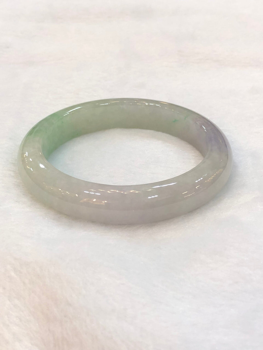 Icy Green With Lavender Jade Bangle