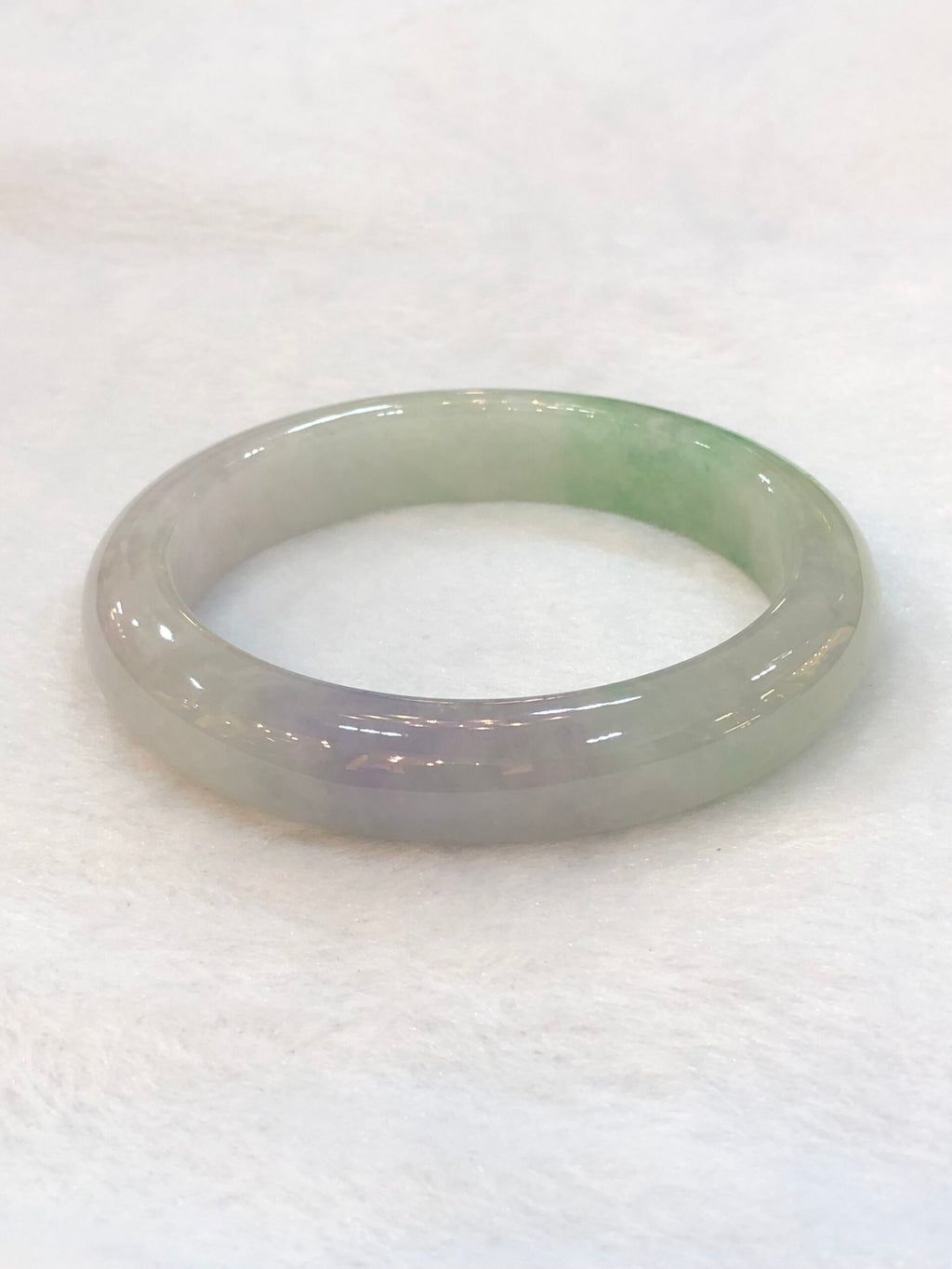 Icy Green With Lavender Jade Bangle