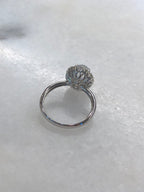 Icy Jade Cabochon Ring (Glassy Variety)