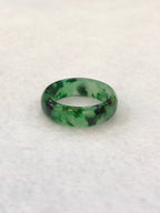 Green Jade Hololith Ring