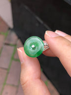 Icy Green Safety Coin Ring