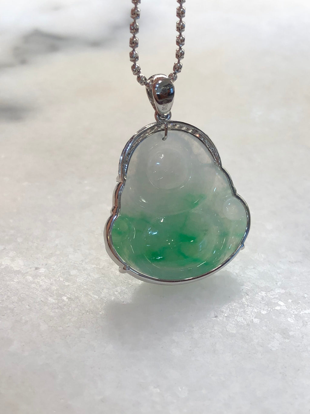 Green Jade Buddha Pendant