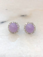 Lavender Jade Cabochons Earrings