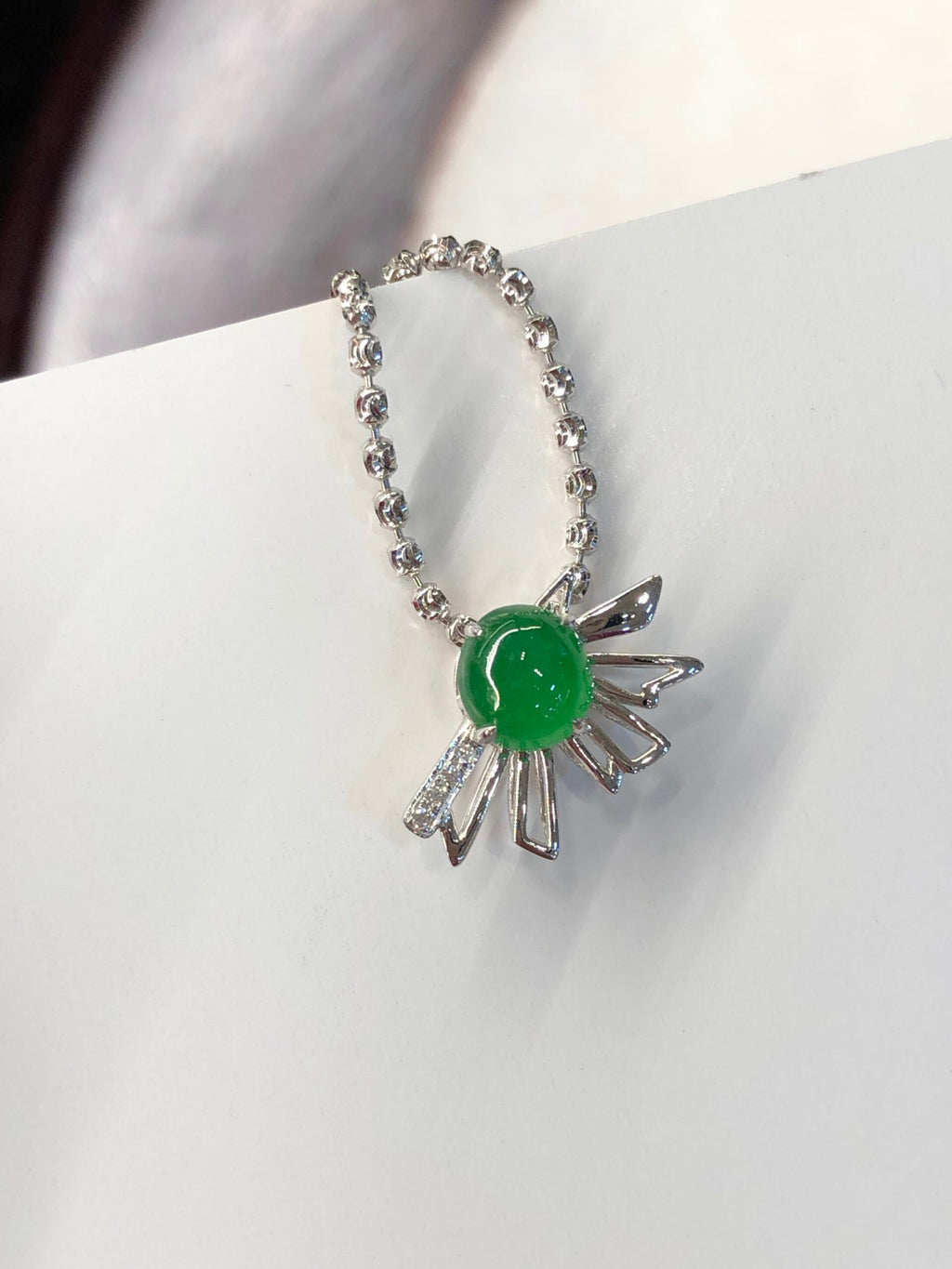 Green Jade Cabochon Pendant