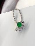 Green Jade Cabochon Pendant