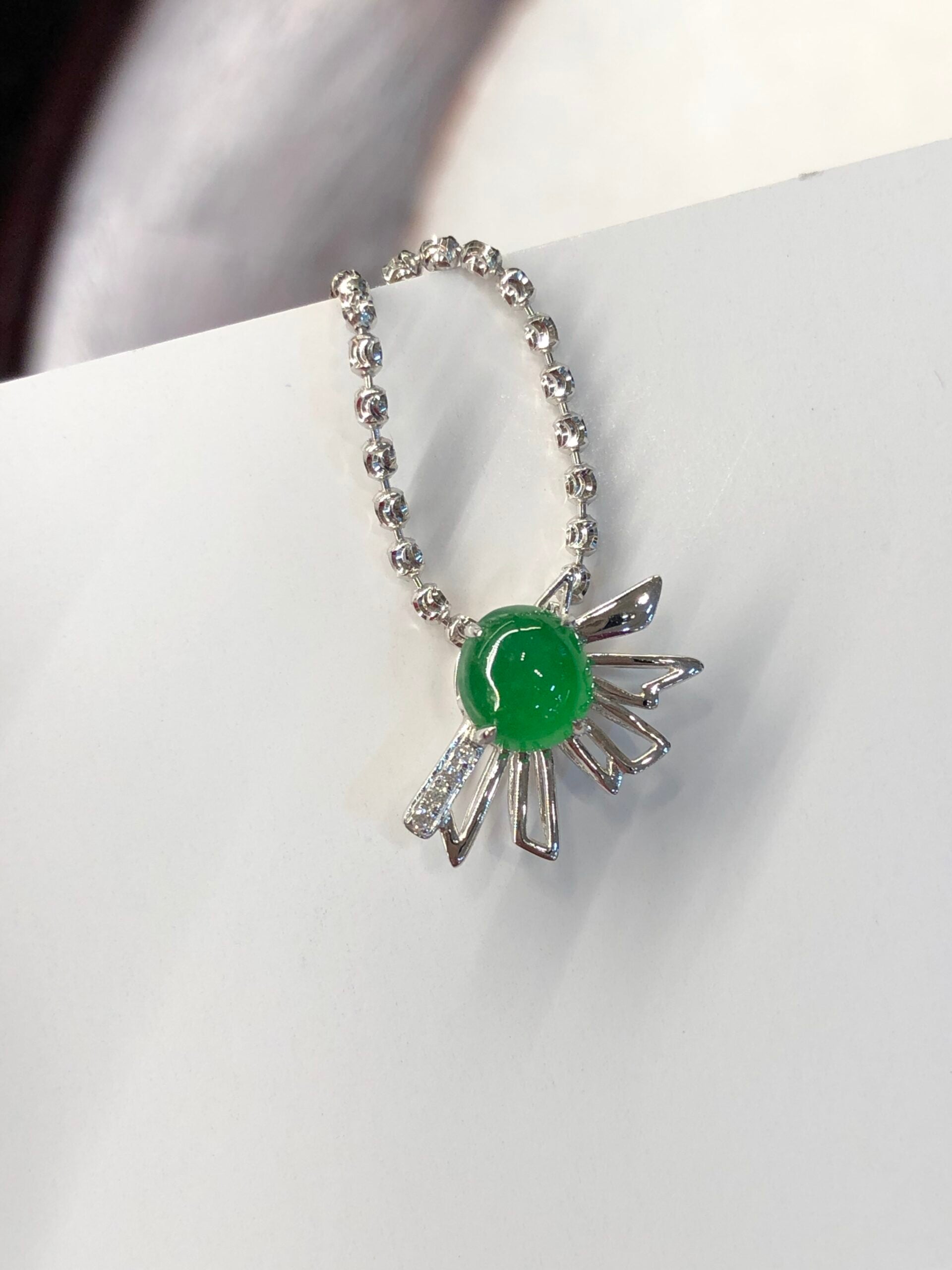 Green Jade Cabochon Pendant