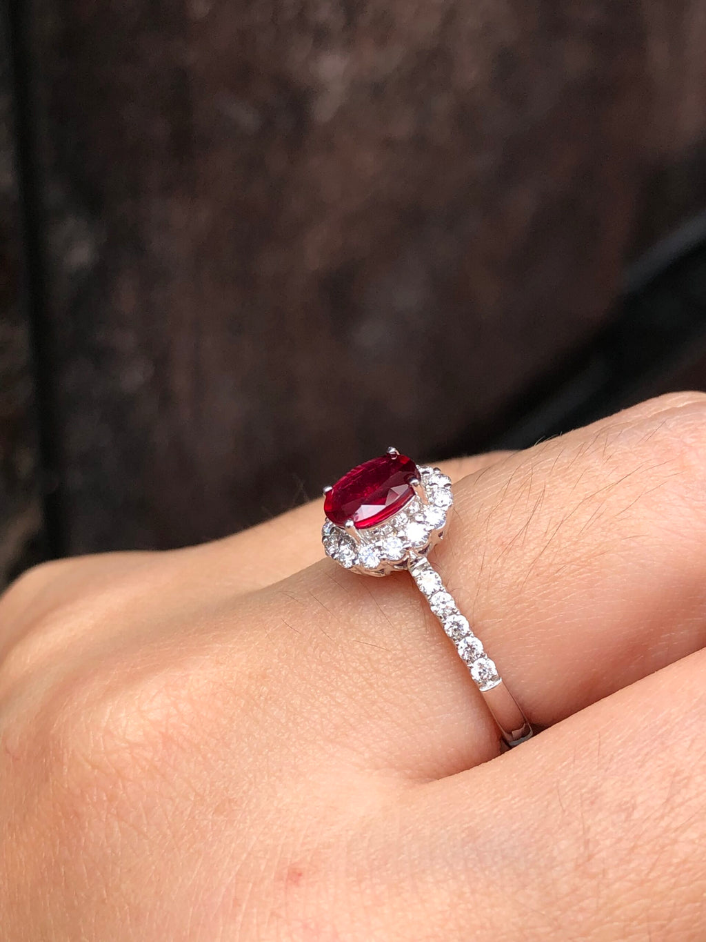 Unheated Pigeon Blood Ruby Ring
