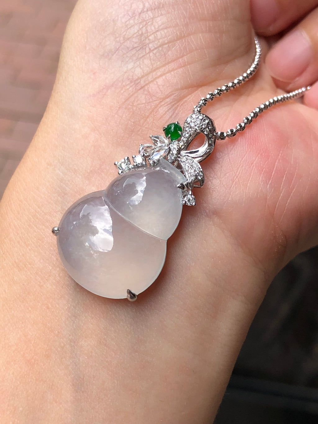 Icy Jade Gourd Pendant