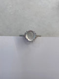 Icy Jade Cabochon Ring (Glassy Variety)