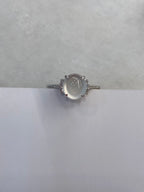 Icy Jade Cabochon Ring (Glassy Variety)