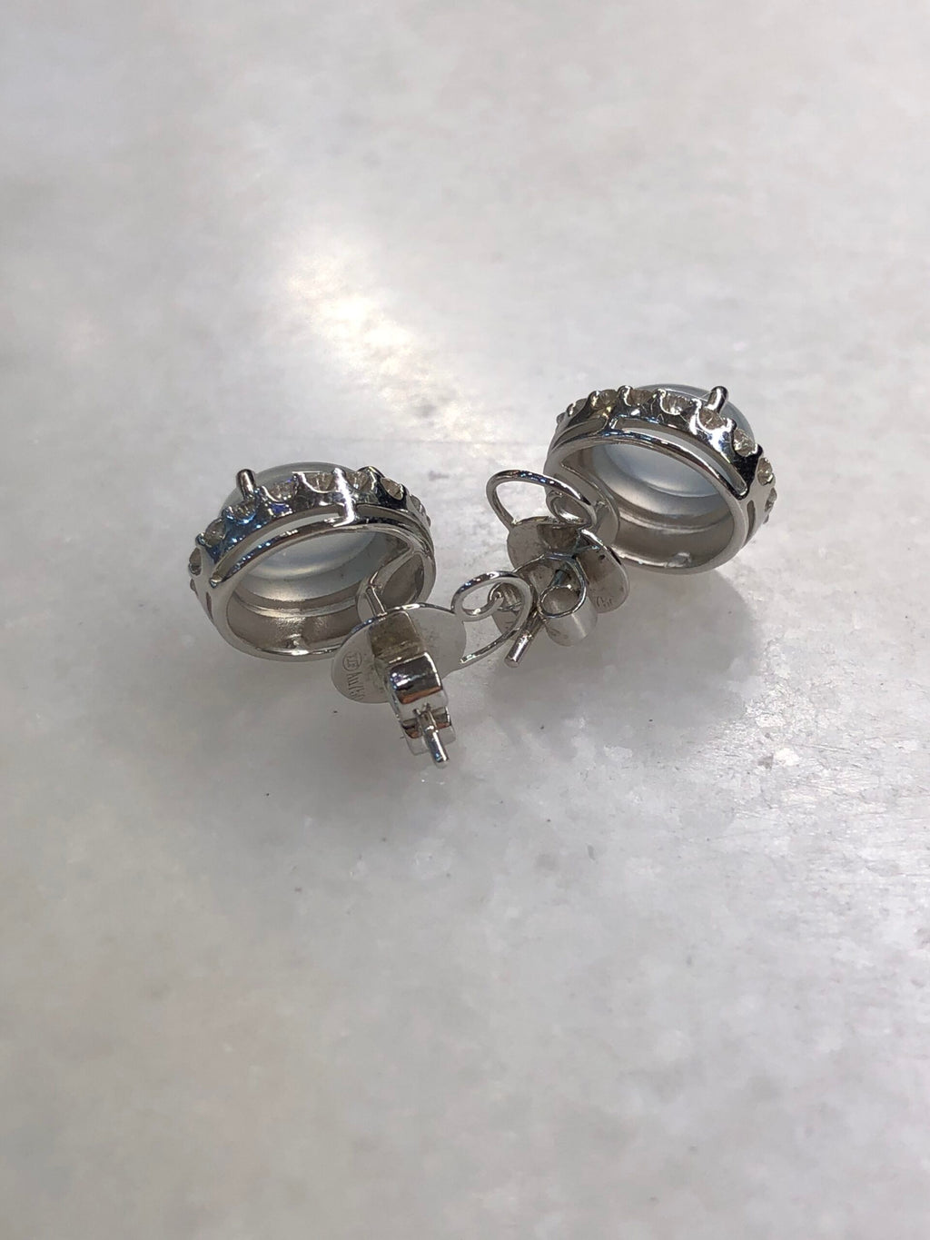 Icy Jade Cabochons Earrings (Glassy Variety)