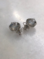Icy Jade Cabochons Earrings (Glassy Variety)