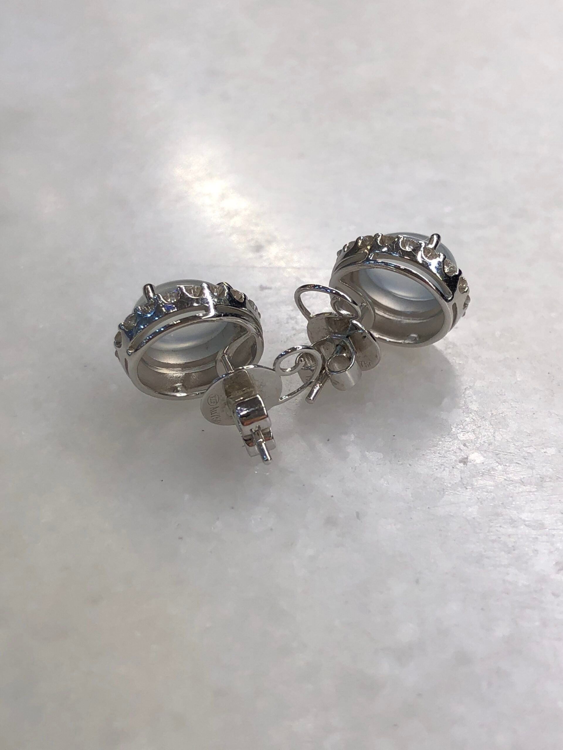Icy Jade Cabochons Earrings (Glassy Variety)