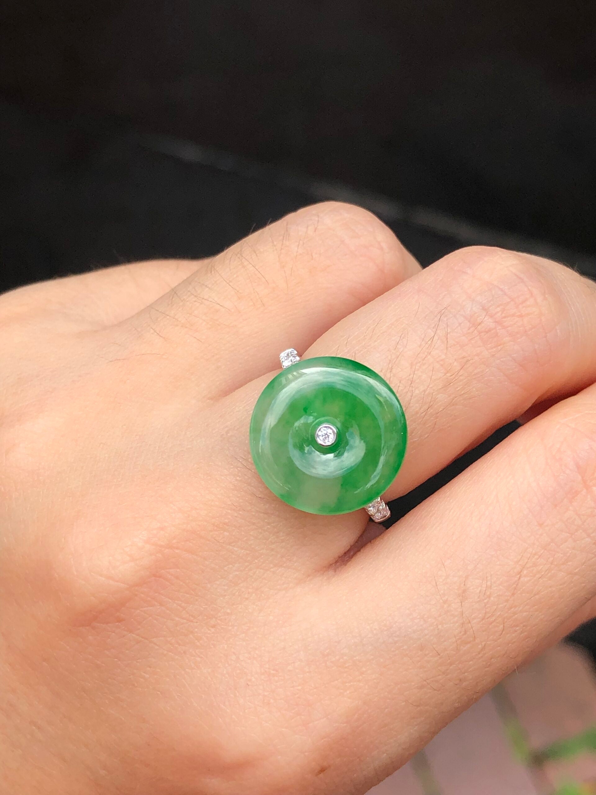 Icy Green Safety Coin Ring