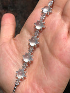 Icy Jade Cabochons Bracelet (Glassy Variety)