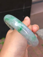 Green with Lavender Jade Bangle