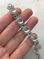Icy Jadeite Cabochon Bracelet (Glassy Variety) | Natural Type A Jadeite | ClassicJade Singapore