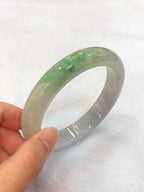 Icy Green With Lavender Jade Bangle