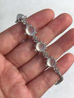 Icy Jade Cabochons Bracelet (Glassy Variety)