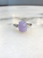 Lavender Jade Cabochon Ring