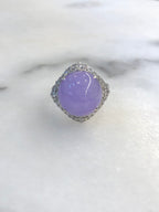 Lavender Jade Cabochon Ring