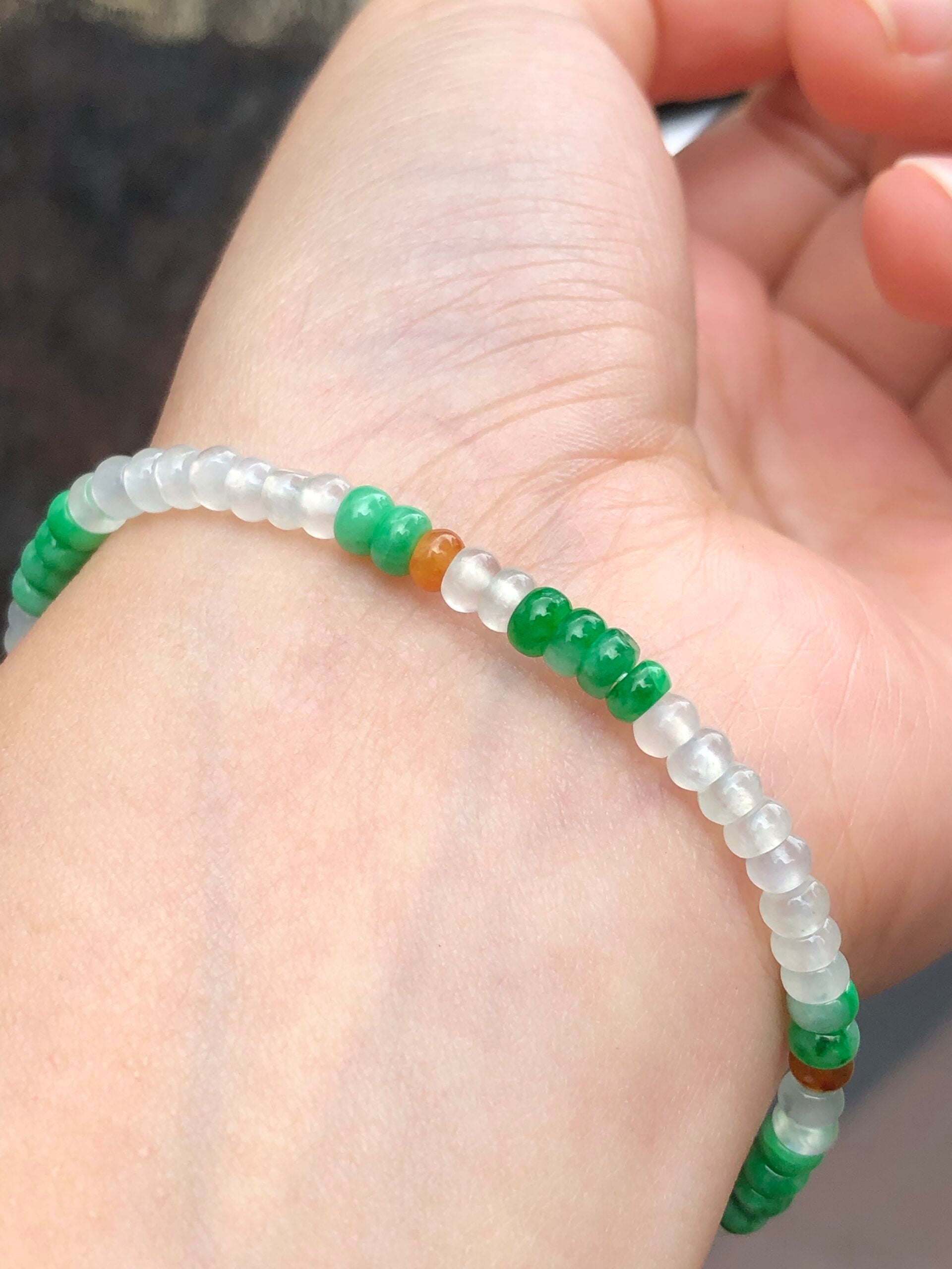 Icy Multi Colours Jade Bracelet